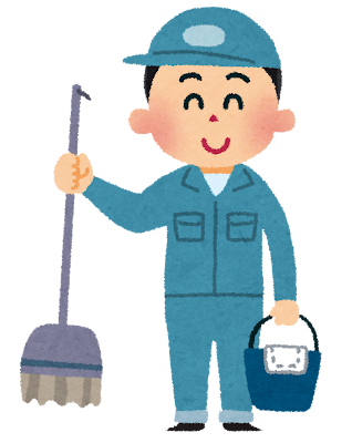 清掃員(男性)のイラスト
