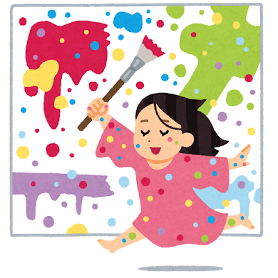 ライブペインティングのイラスト