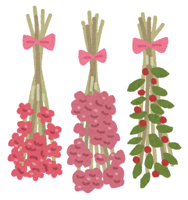 ドライフラワーのイラスト