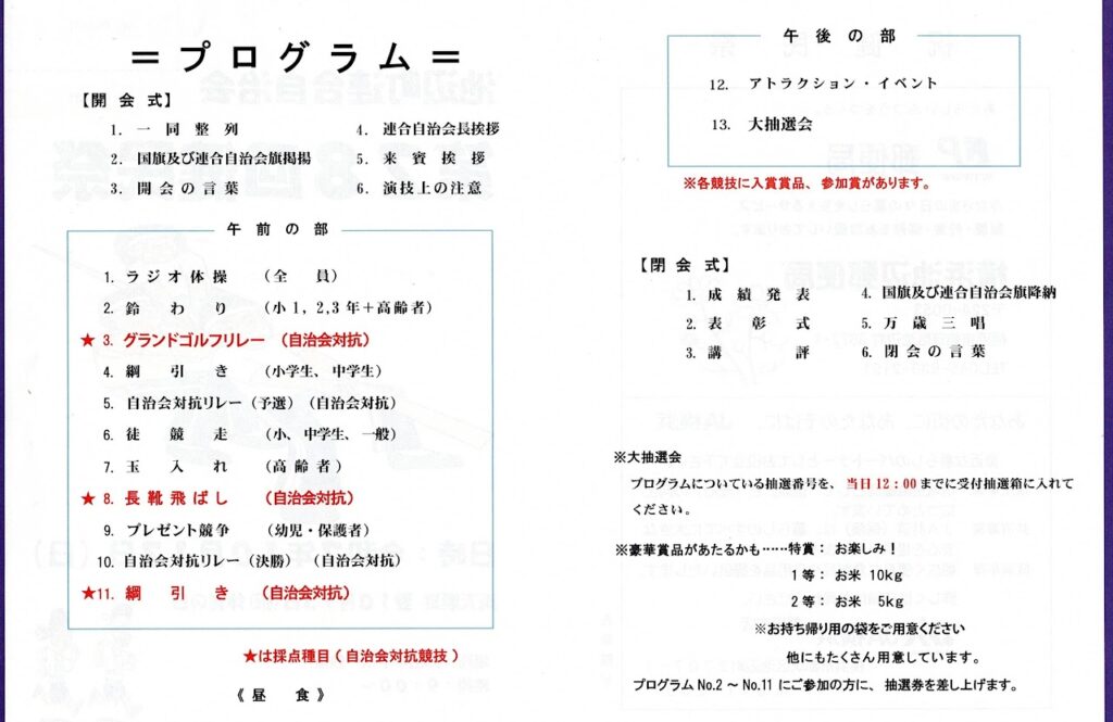 健民祭プログラム