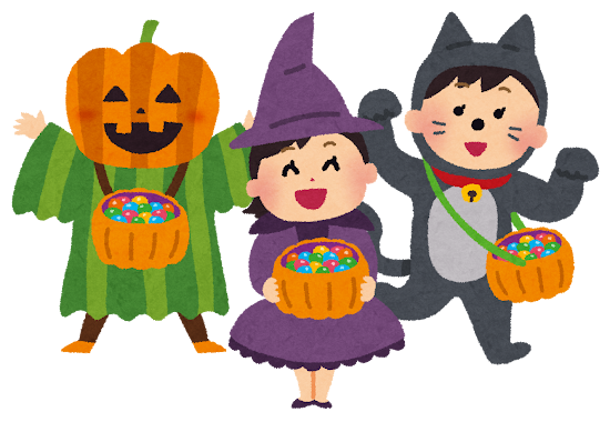 ハロウィンの仮装のイラスト