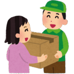 荷物の受け渡しのイラスト