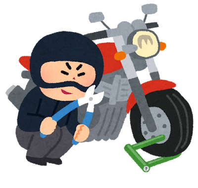 バイク泥棒のイラスト