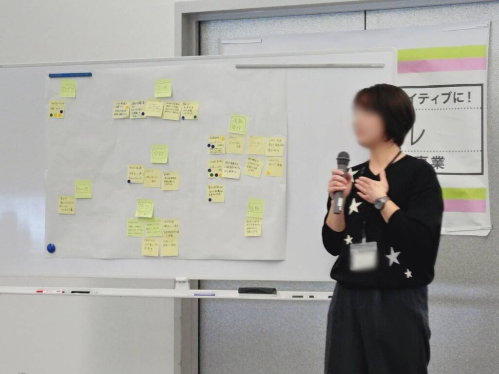 ワークの発表の様子