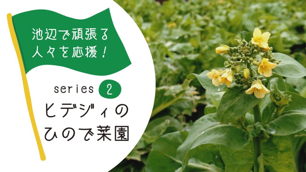 池辺で頑張る人々を応援！シリーズ2　ヒデジィのひので菜園