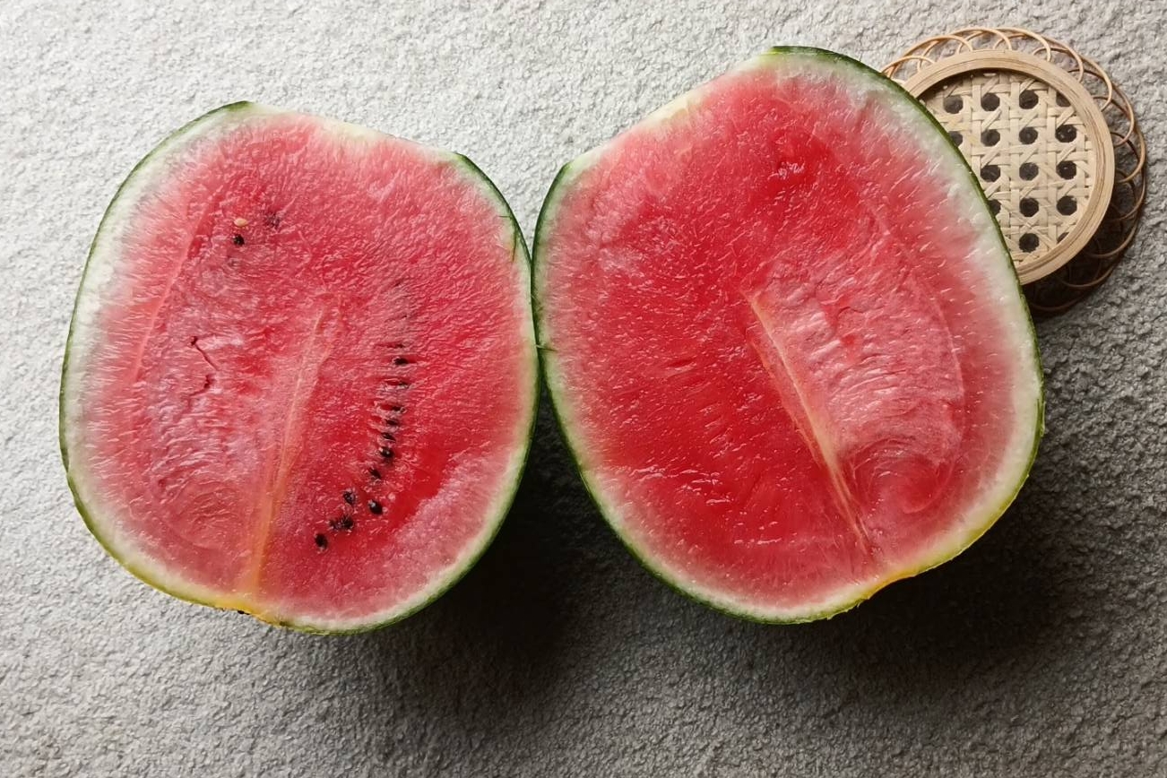 小玉スイカの断面