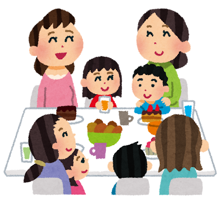 ママ会・ママ友の集まりのイラスト
