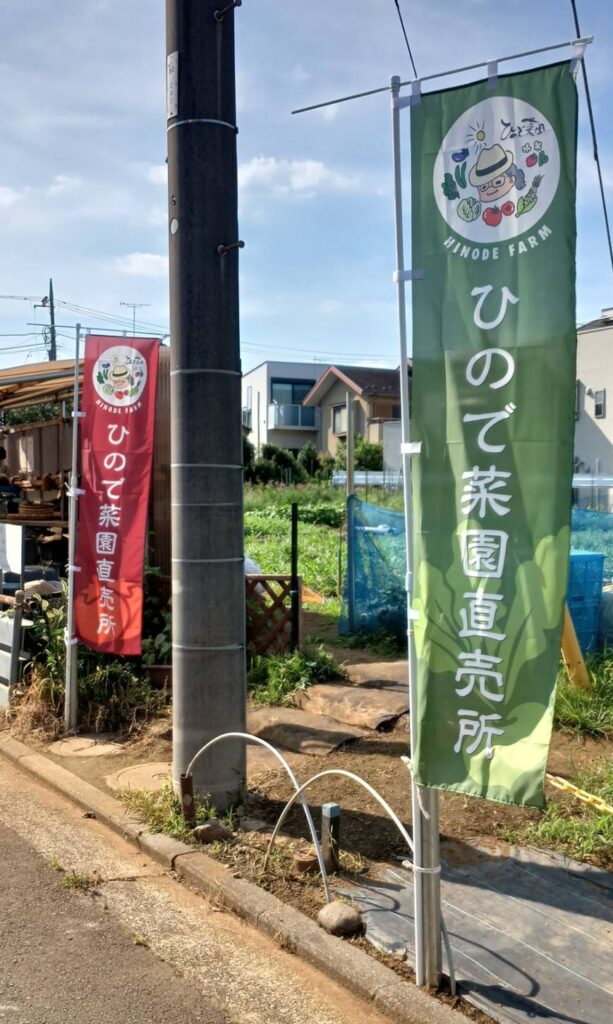 ひので菜園の新しいのぼり