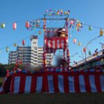 川内自治会夏祭りのやぐら
