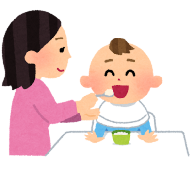 離乳食を食べている赤ちゃん