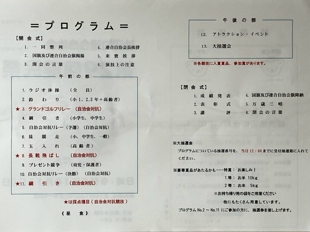 第29回健民祭プログラム